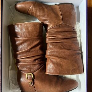 Pre-Owned Stuart Weitzman Size 6.5M Women’s Brown Slouchy Leather Boots